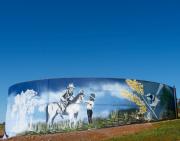 Molong street art - water tank - Christo van Rensburg