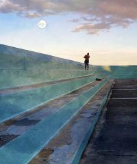 Moonrise at Newcastle  - Peter Steele