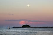 Moonrise over Nobbys - Jan Glover