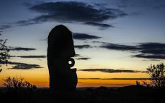 Statue at Sunset  - John Fisk